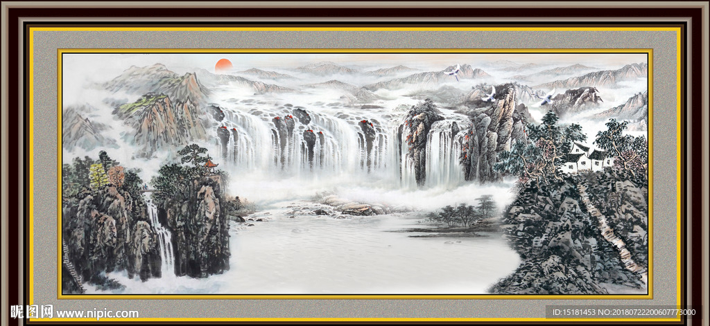 水墨国画山水