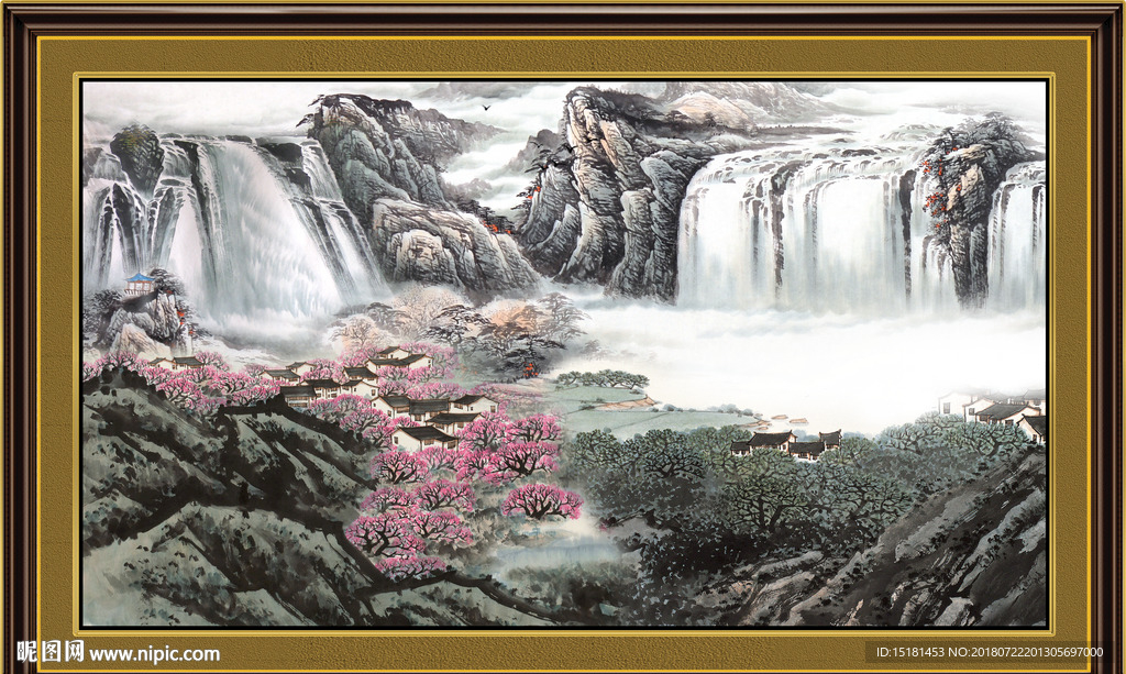 水墨国画山水