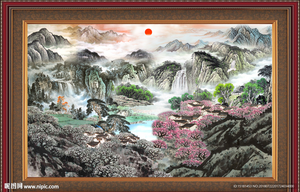 水墨国画山水