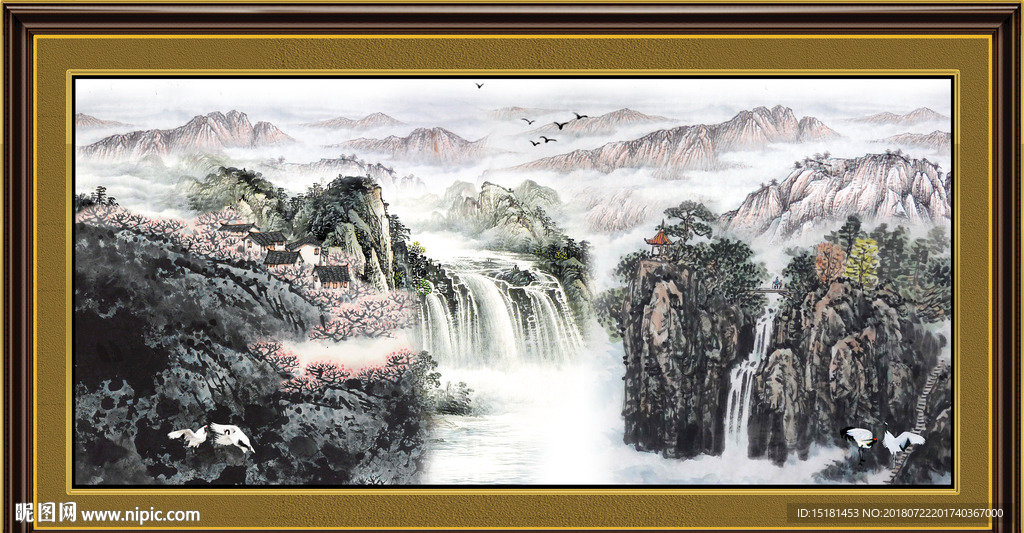 水墨国画山水