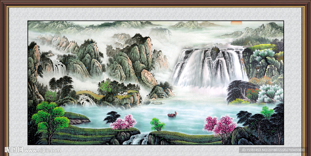水墨国画山水
