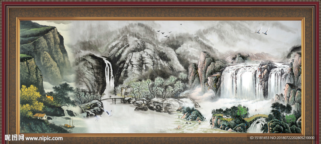 水墨国画山水