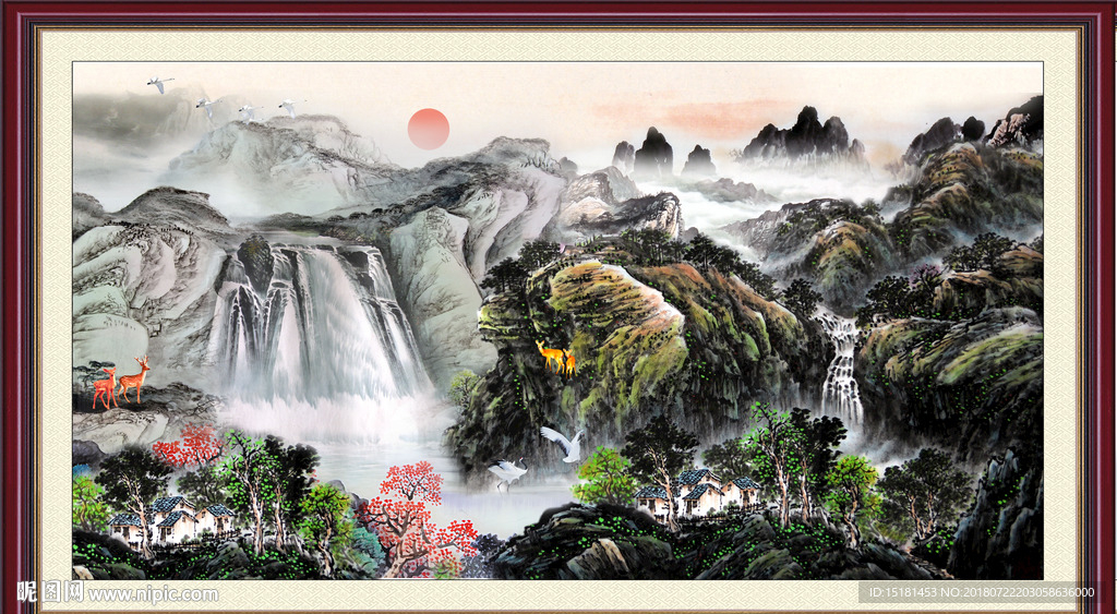 水墨国画山水