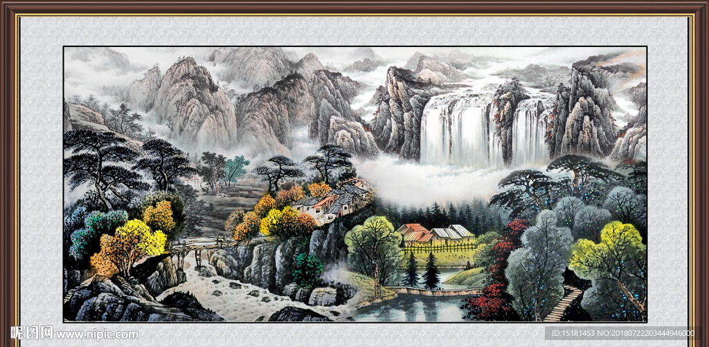 水墨国画山水
