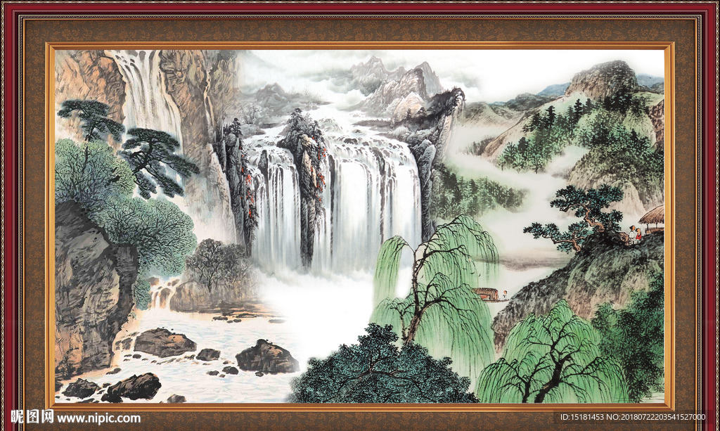 水墨国画山水