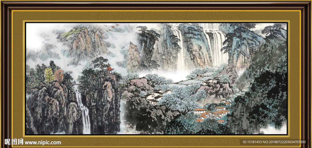 水墨国画山水