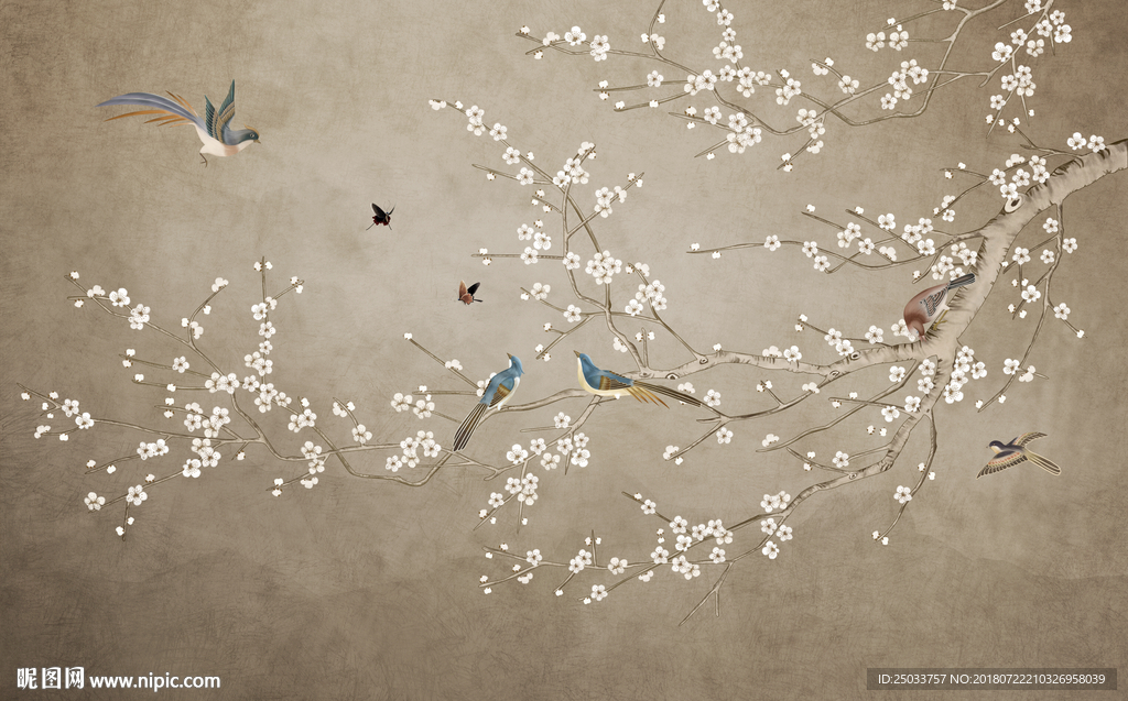 古典中式玄关背景风景背景底纹素