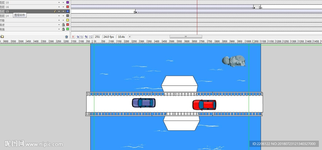转体桥的动画作业15秒动画