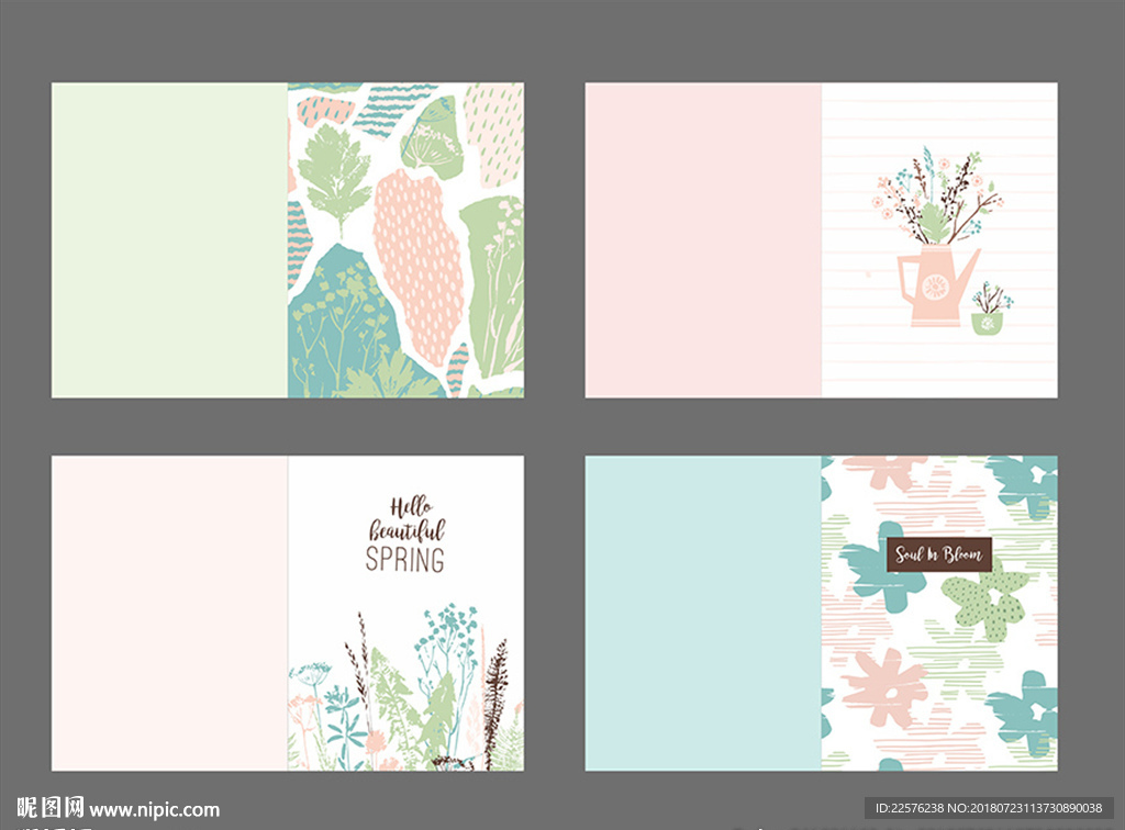 春天简画 本本设计