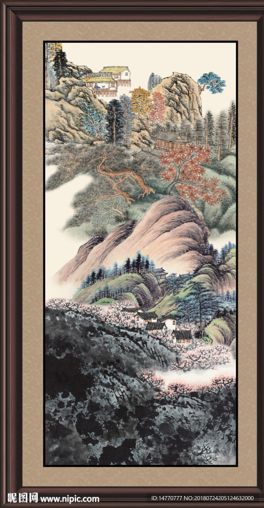 竖幅国画
