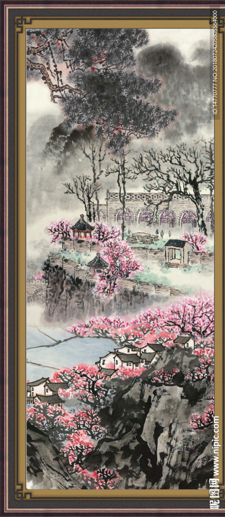 竖幅国画