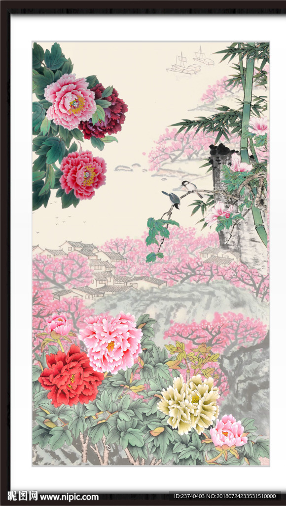国画牡丹