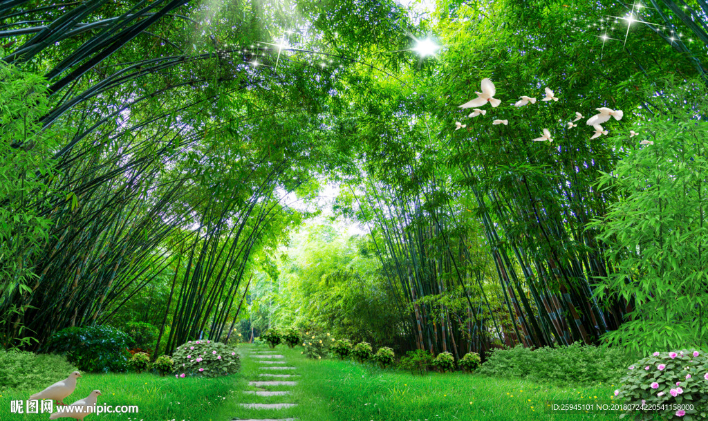 风景背景墙