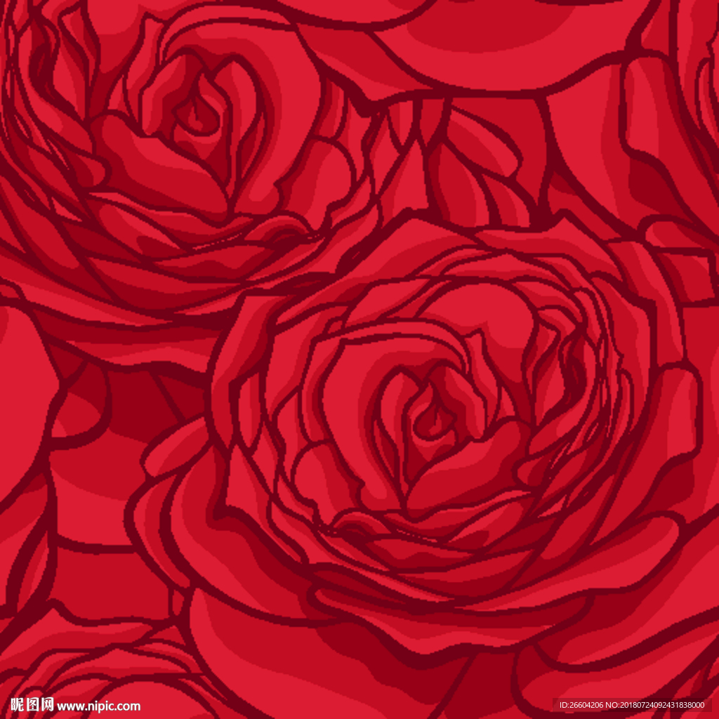 创意玫瑰花底纹背景海报
