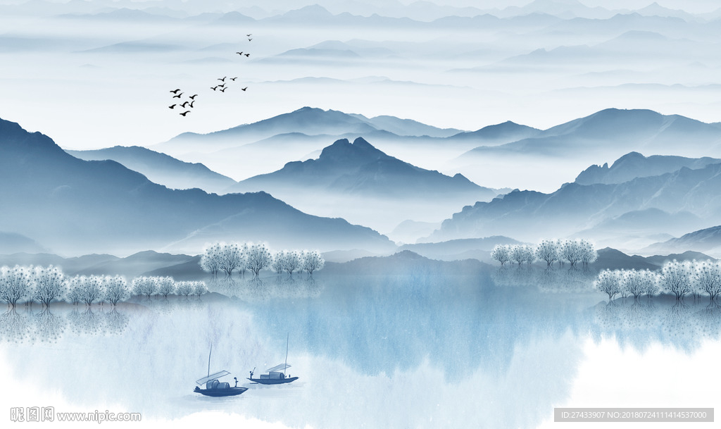 新中式背景墙