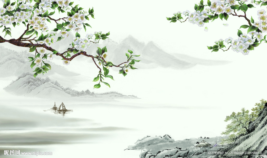 新中式背景墙