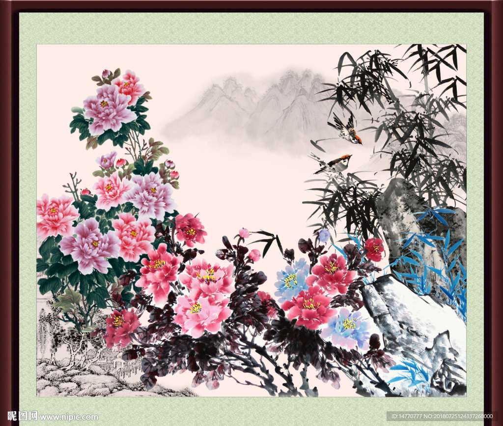 国画牡丹