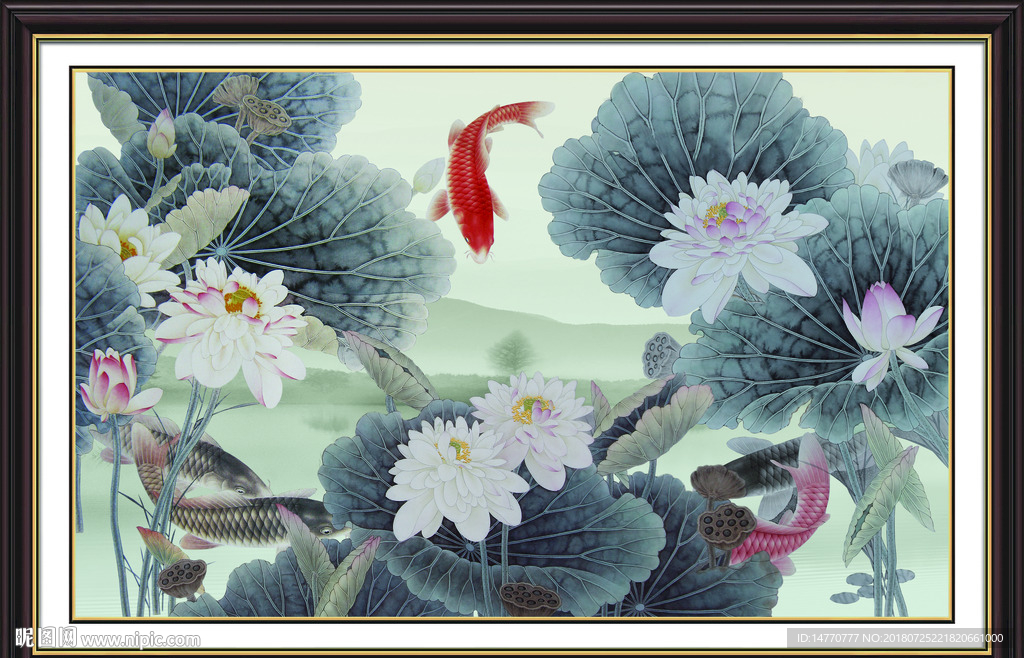 水墨荷花