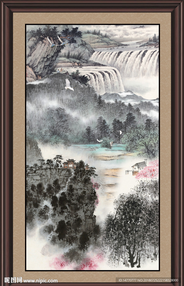 竖幅国画