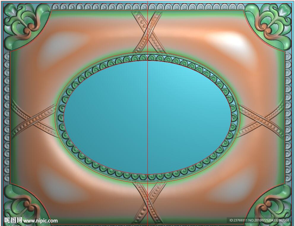 欧式洋花镜框门花相框贴花精雕图