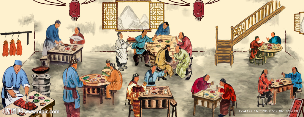 餐饮工装背景墙