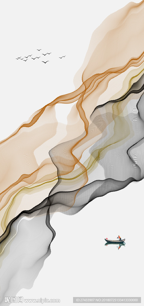 新中式玄关背景墙