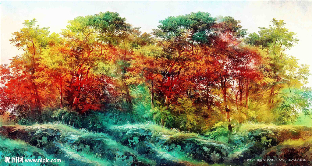 树林油画