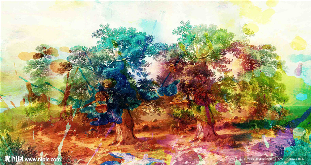 树林油画