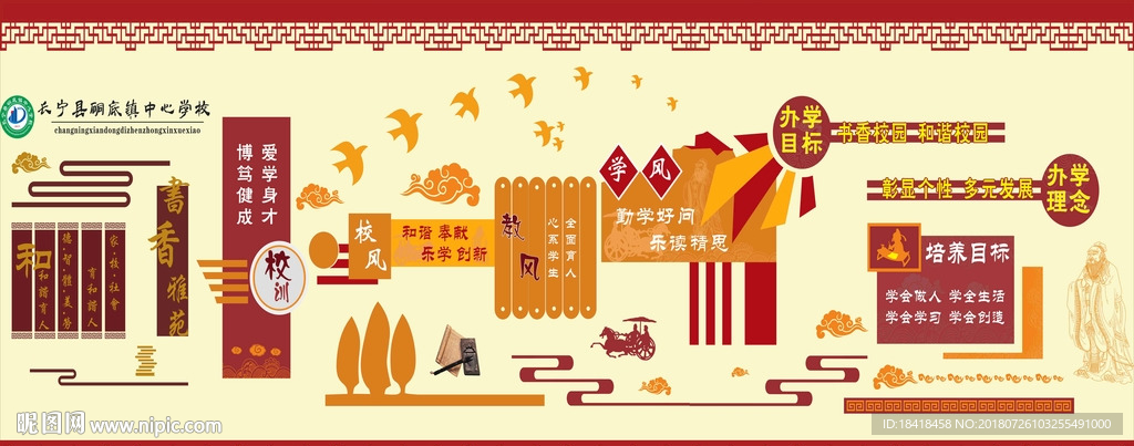 学校简介文化墙