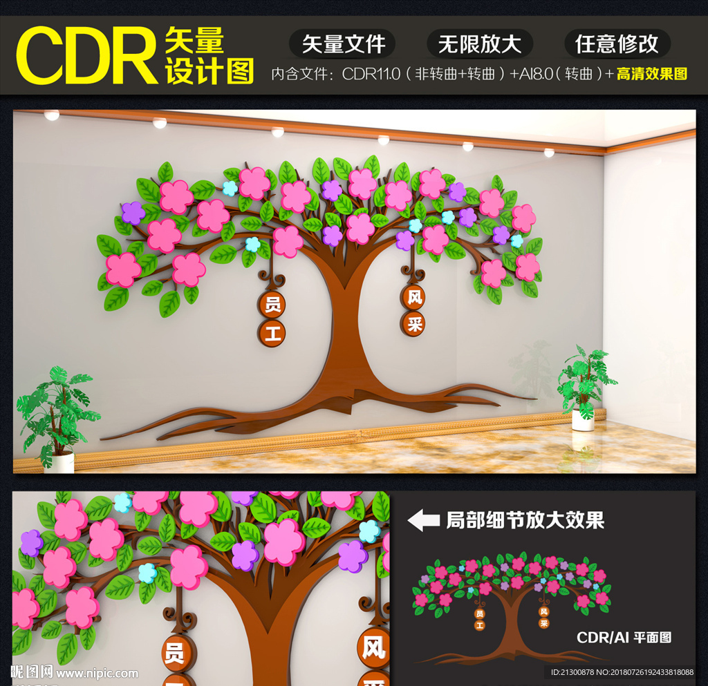 员工风采文化墙