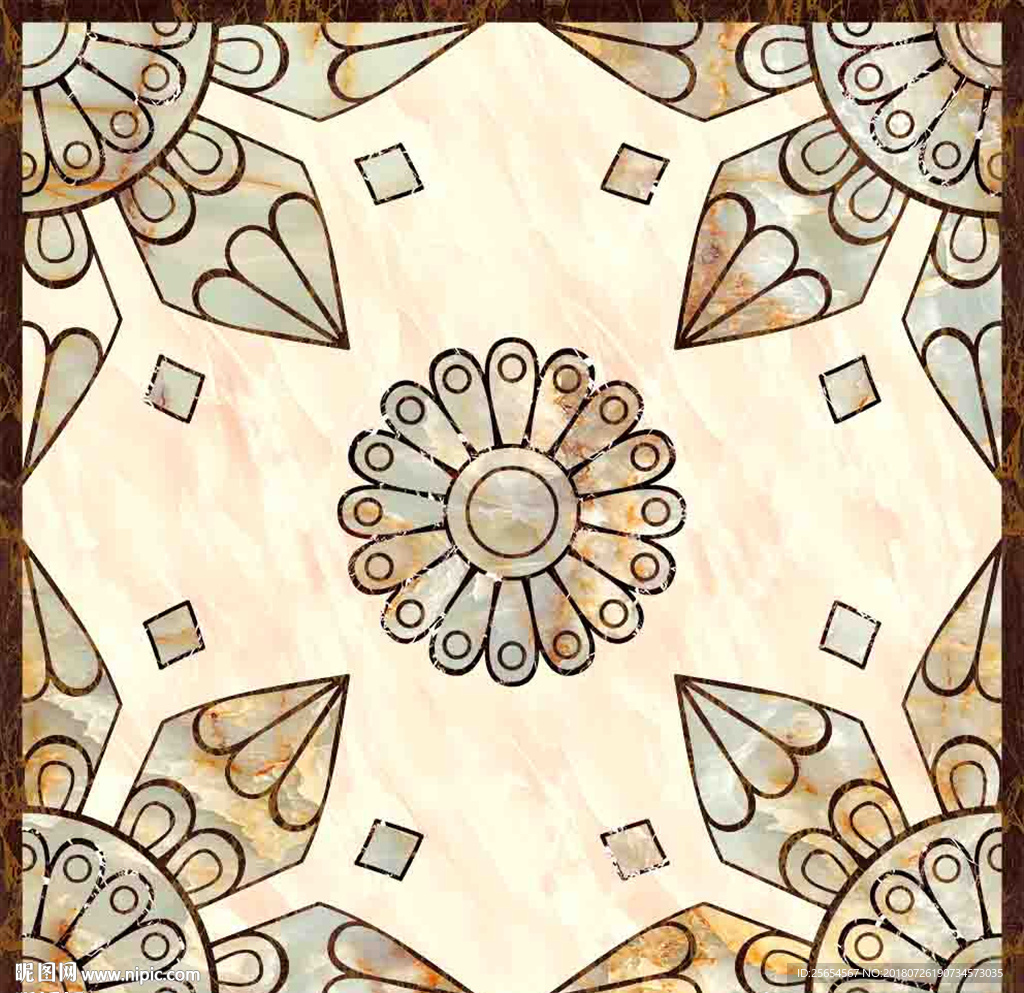 花纹大理石纹理拼花