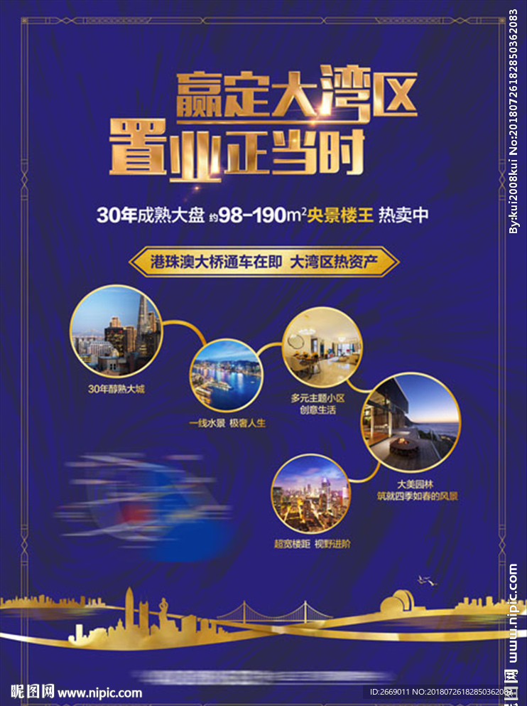 湾区海报 地产单张