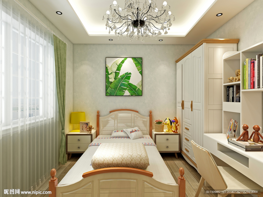 清新家居儿童房装修效果图