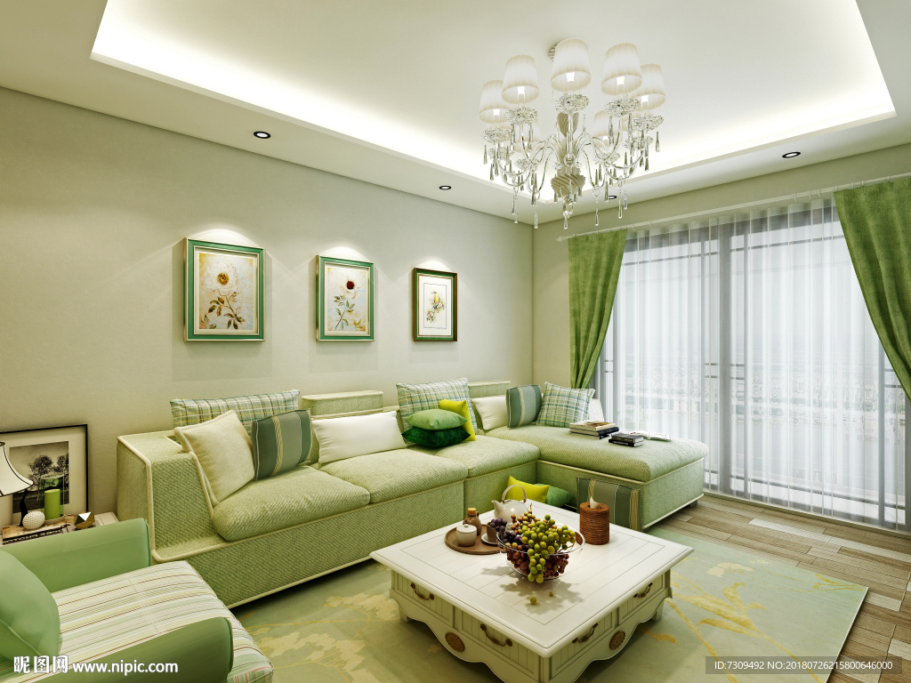 地中海风格客厅装修效果