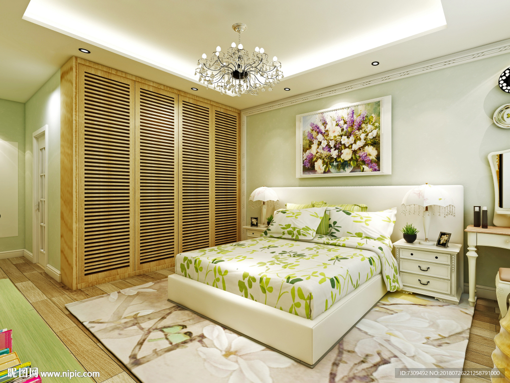 地中海风格装修卧室效果图