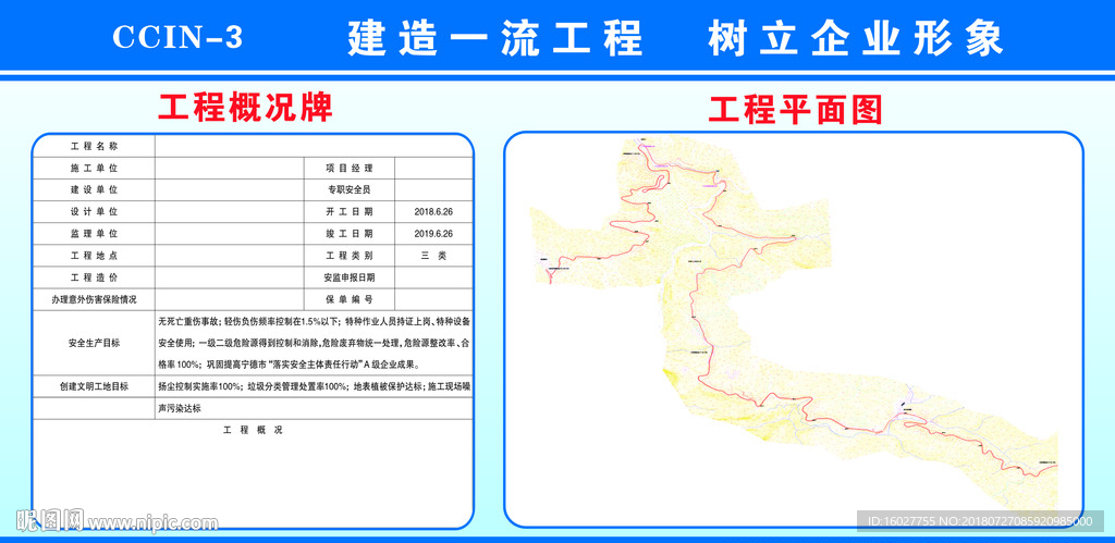 城三投工程概况牌