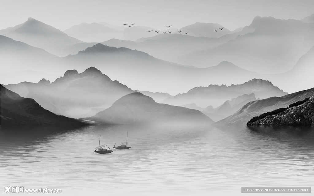 水墨山水画大型