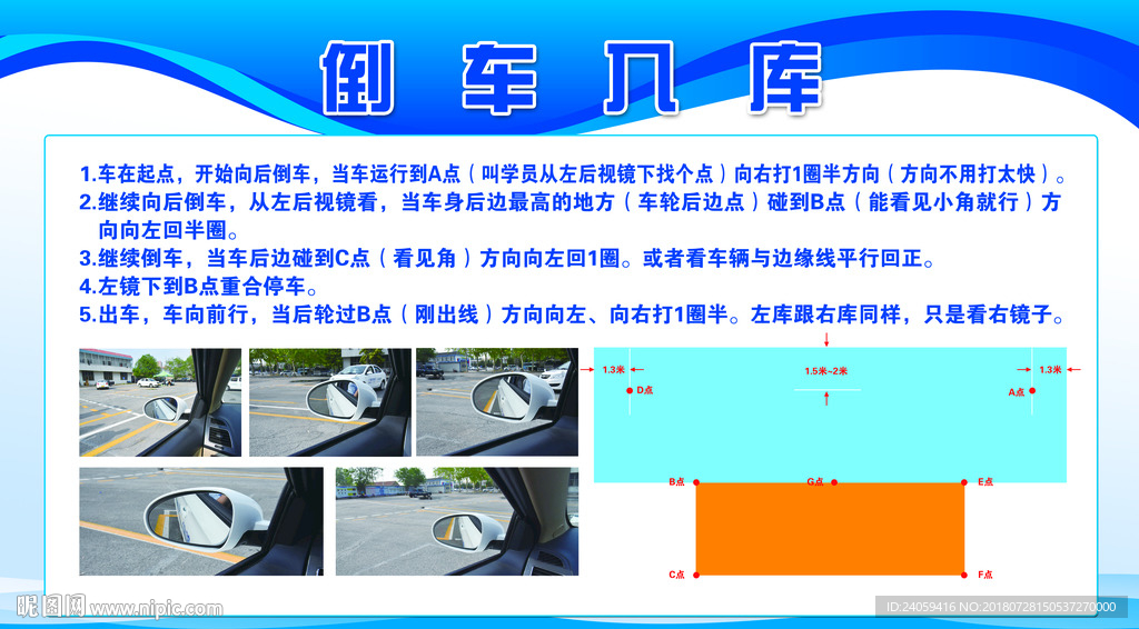 驾照考试科目二倒车入库