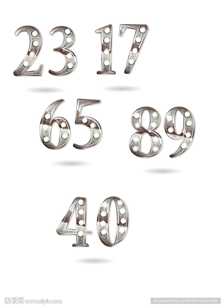 创意金属质感数字