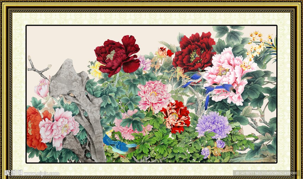 国画牡丹
