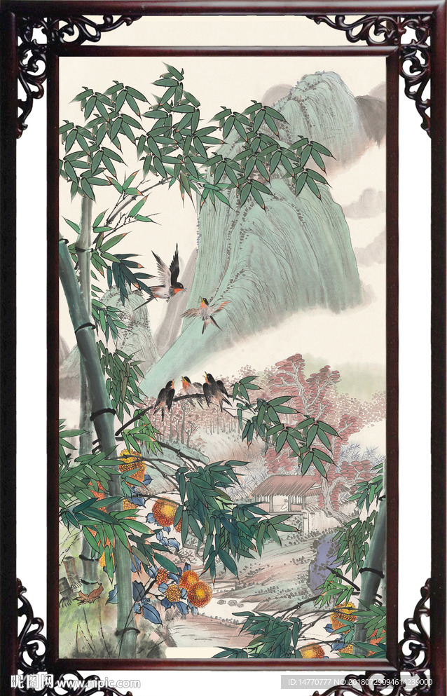 国画竹子