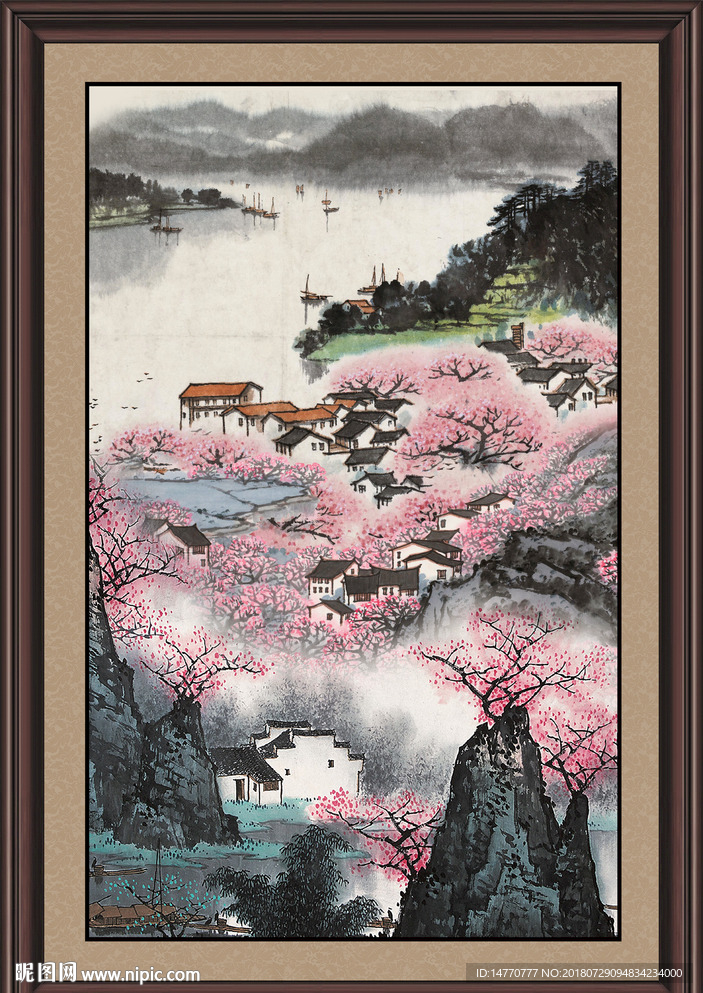 竖幅国画
