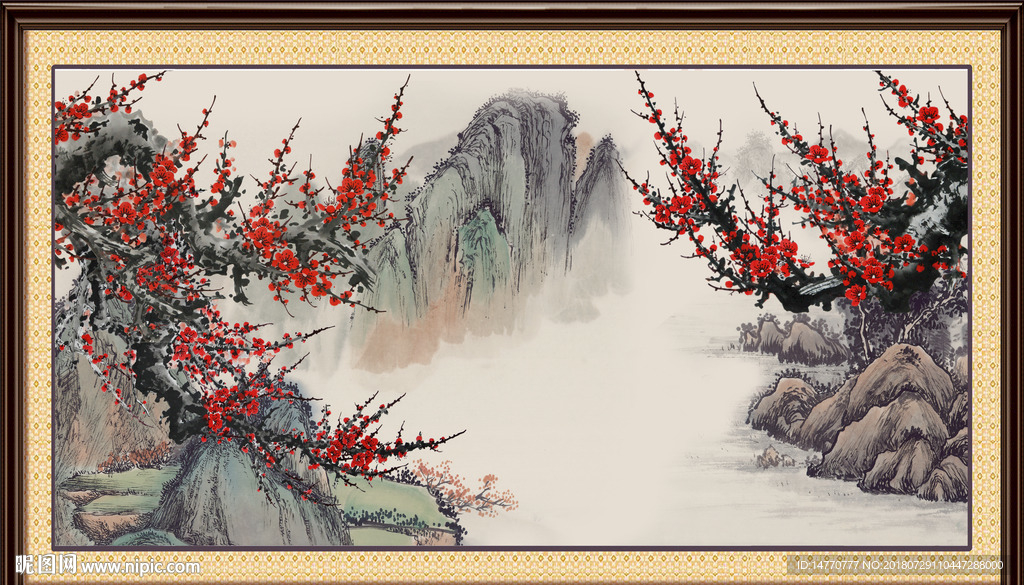 国画梅花