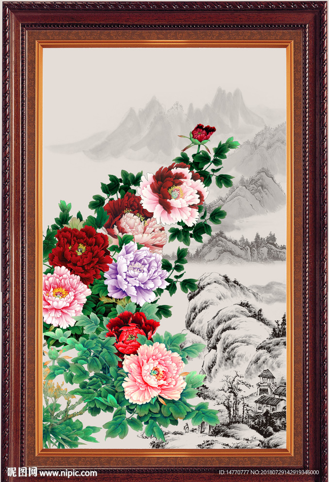国画牡丹