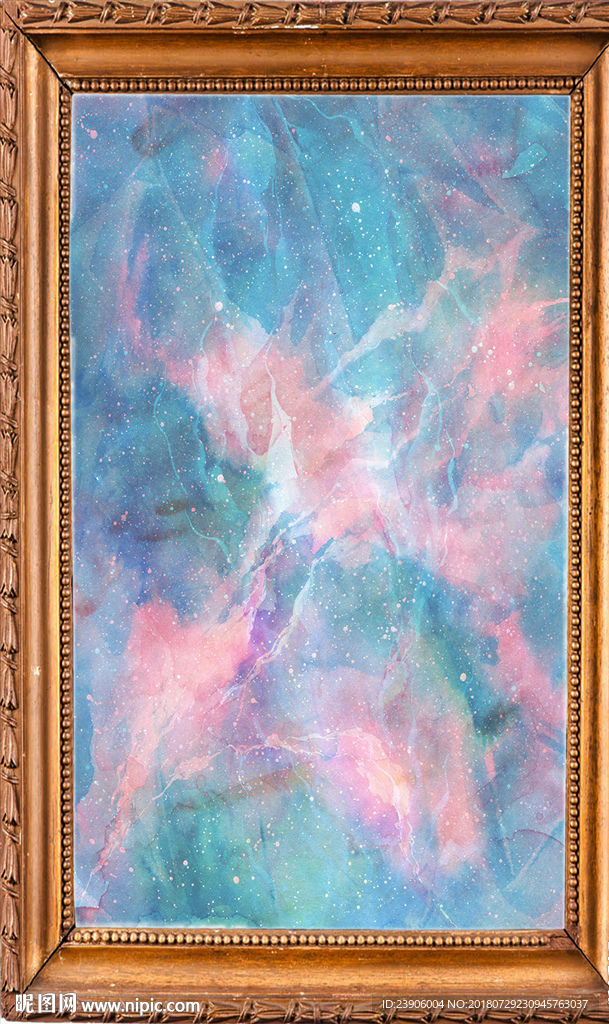 蓝色抽象装饰画