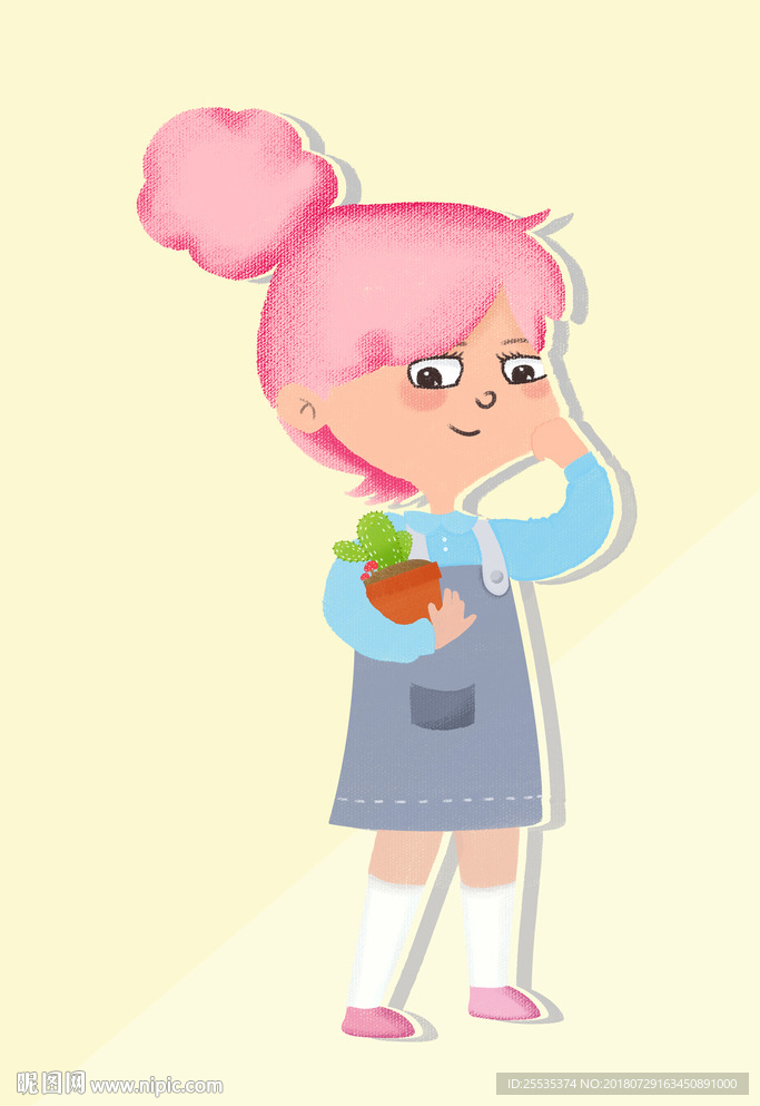 手绘可爱小女孩