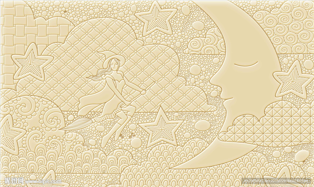 花纹浮雕背景墙