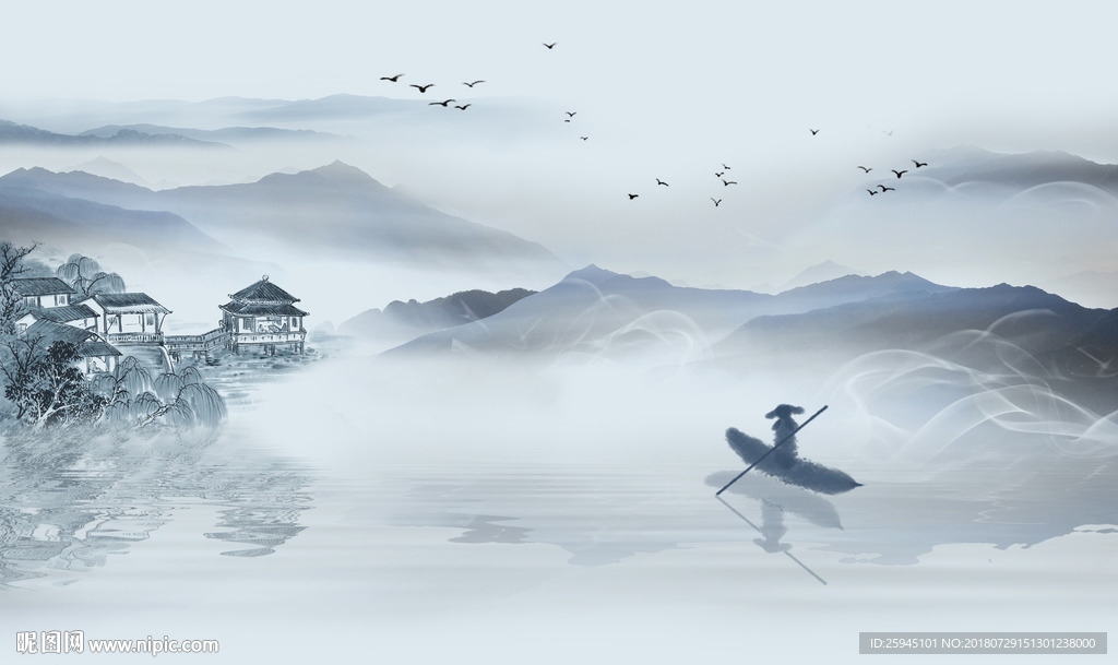 新中式背景墙