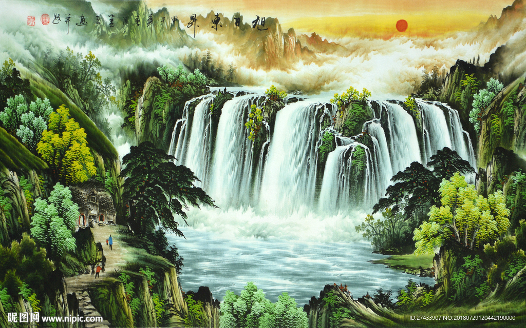 山水背景墙