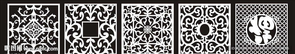 花窗镂空隔断雕花